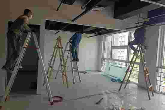 按摩店消防改造施工现场